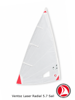 Ventoz Laser Radial Zeil 5.7 m2 (ILCA 6)  - Rode Patches