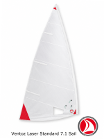 Ventoz Laser Standard Zeil 7.1 m2  - Rode Patches