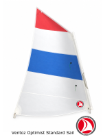 Optimist Standaard Zeil - Rood-Wit-Blauw