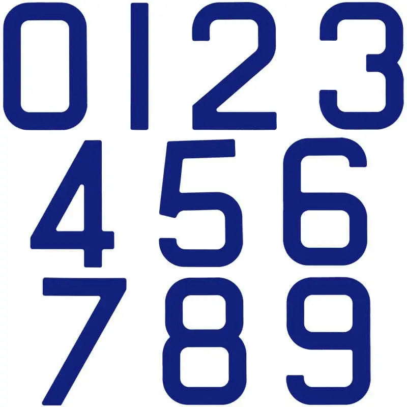 Zeil Nummers - Bainbridge 230mm Blauw