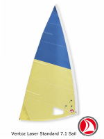 Ventoz Laser Standard Zeil 7.1 m2 - Blauw/Geel