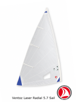 Ventoz Laser Radial Zeil 5.7 m2 (ILCA 6) -Blauwe Patches
