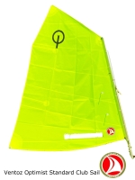Ventoz Optimist Club Zeil - Fluor Geel met venster